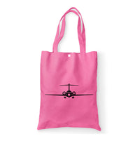 Thumbnail for Boeing 717 Silhouette Designed Tote Bags