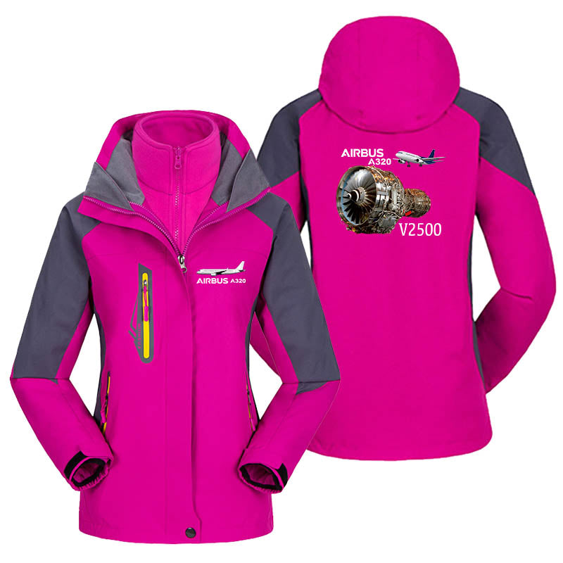 Airbus A320 & V2500 Engine Designed Thick "WOMEN" Skiing Jackets