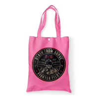 Thumbnail for Fighting Falcon F16 - Death From Above Designed Tote Bags