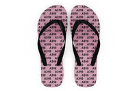 Thumbnail for A310 Flat Text Designed Slippers (Flip Flops)