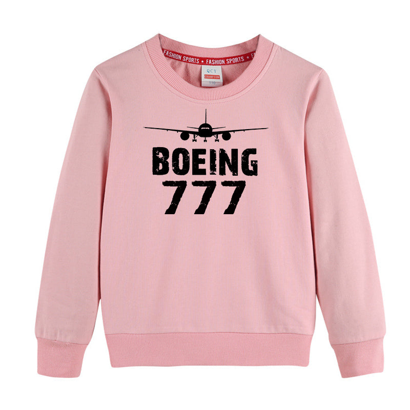 Boeing 777 & Plane Designed "CHILDREN" Sweatshirts