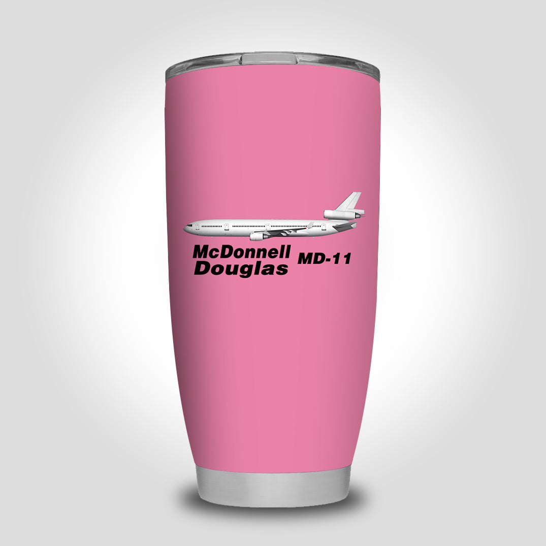 The McDonnell Douglas MD-11 Designed Tumbler Travel Mugs