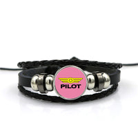 Thumbnail for Pilot & Badge Designed Leather Bracelets