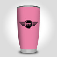 Thumbnail for Born To Fly & Badge Designed Tumbler Travel Mugs