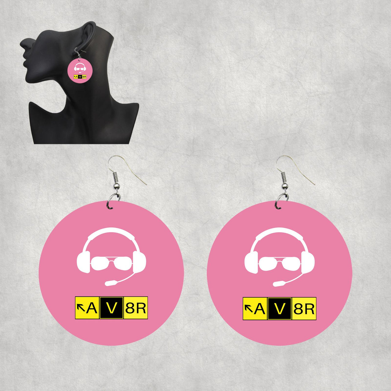 AV8R 2 Designed Wooden Drop Earrings