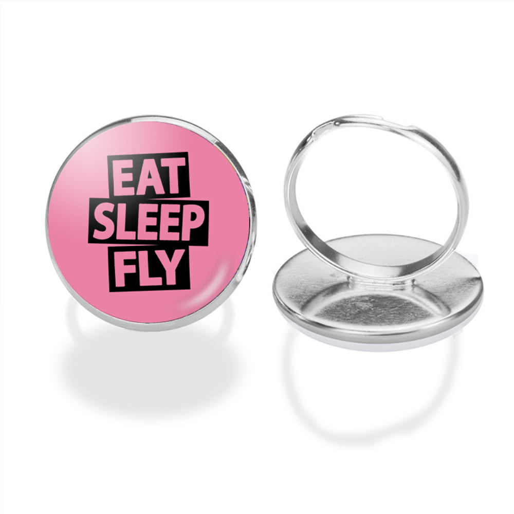 Eat Sleep Fly Designed Rings