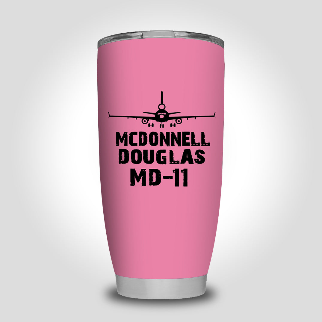 McDonnell Douglas MD-11 & Plane Designed Tumbler Travel Mugs