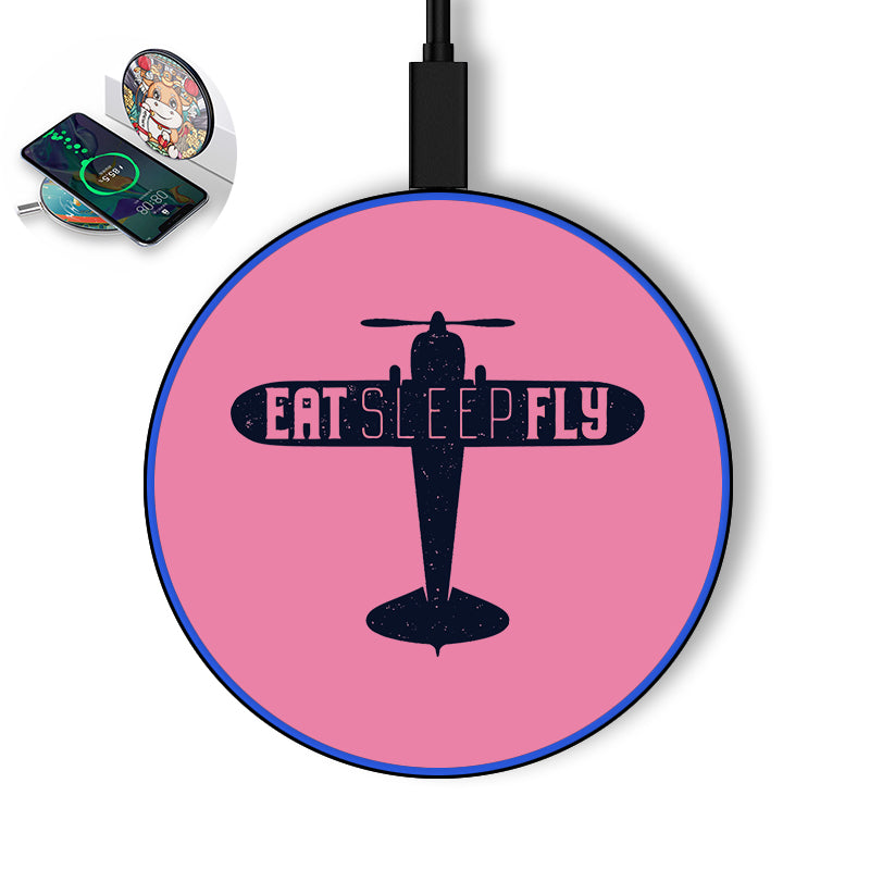 Eat Sleep Fly & Propeller Designed Wireless Chargers