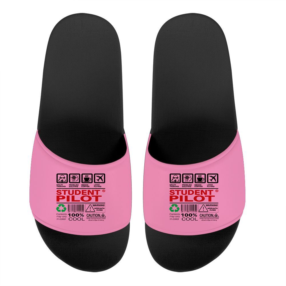 Student Pilot Label Designed Sport Slippers