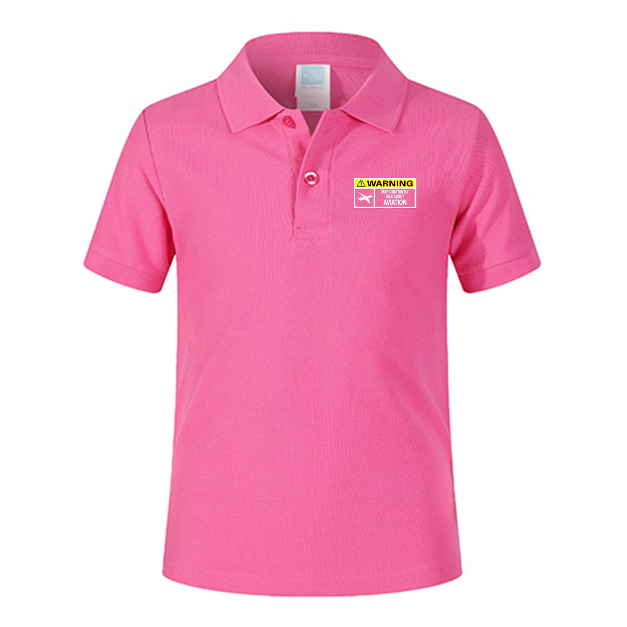 Warning May Constantly Talk About Aviation Designed Children Polo T-Shirts