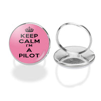 Thumbnail for Keep Calm I'm a Pilot Designed Rings