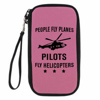 Thumbnail for People Fly Planes Pilots Fly Helicopters Designed Travel Cases & Wallets