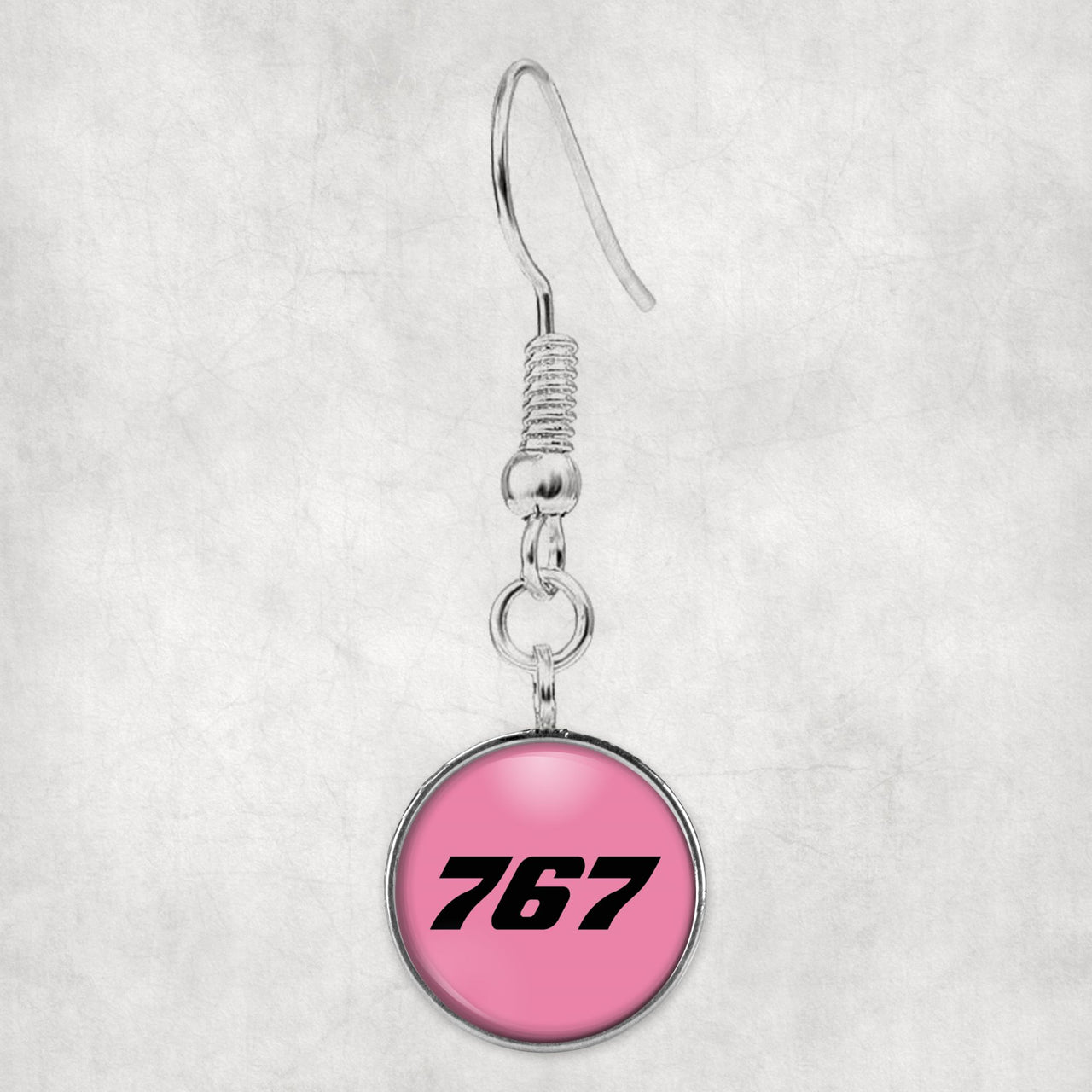 767 Flat Text Designed Earrings