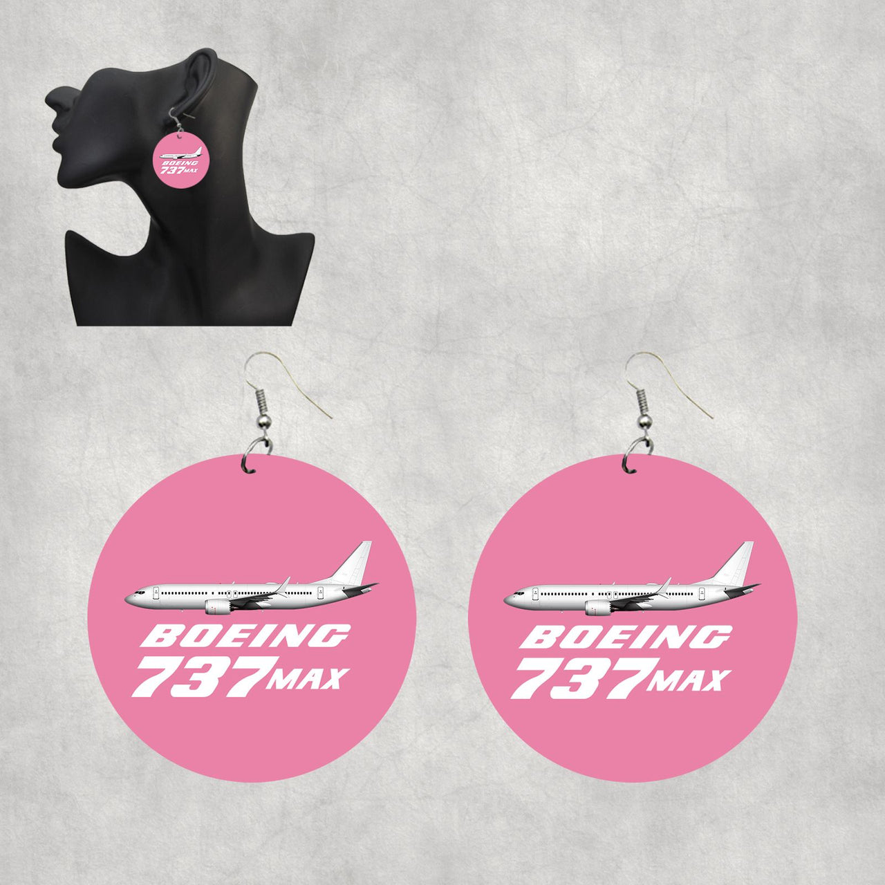 The Boeing 737Max Designed Wooden Drop Earrings