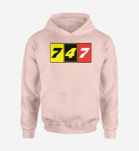 Thumbnail for Flat Colourful 747 Designed Hoodies