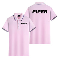 Thumbnail for Piper & Text Designed Stylish Polo T-Shirts (Double-Side)