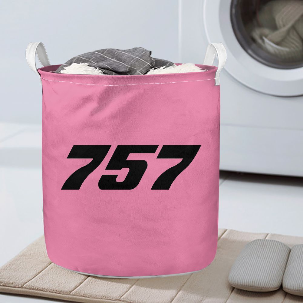 757 Flat Text Designed Laundry Baskets