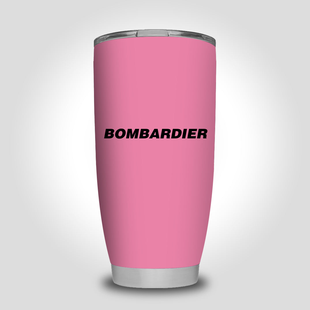 Bombardier & Text Designed Tumbler Travel Mugs