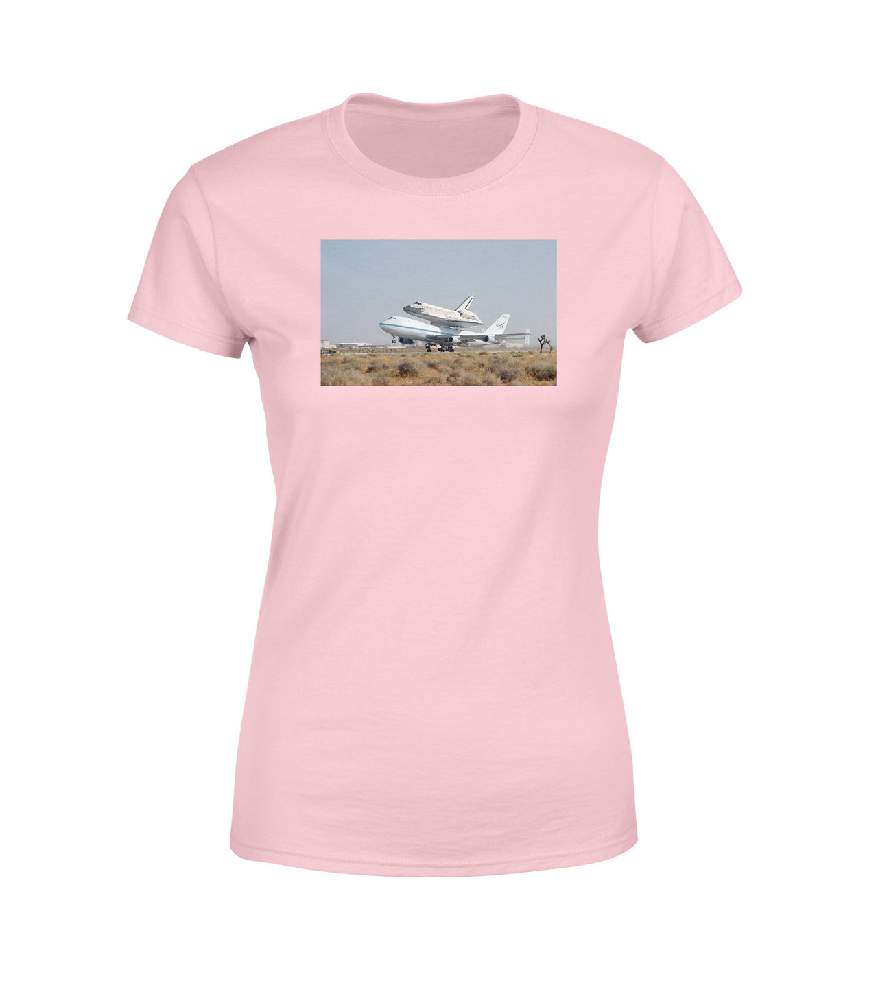 Boeing 747 Carrying Nasa's Space Shuttle Designed Women T-Shirts