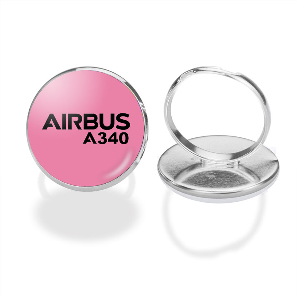 Airbus A340 & Text Designed Rings