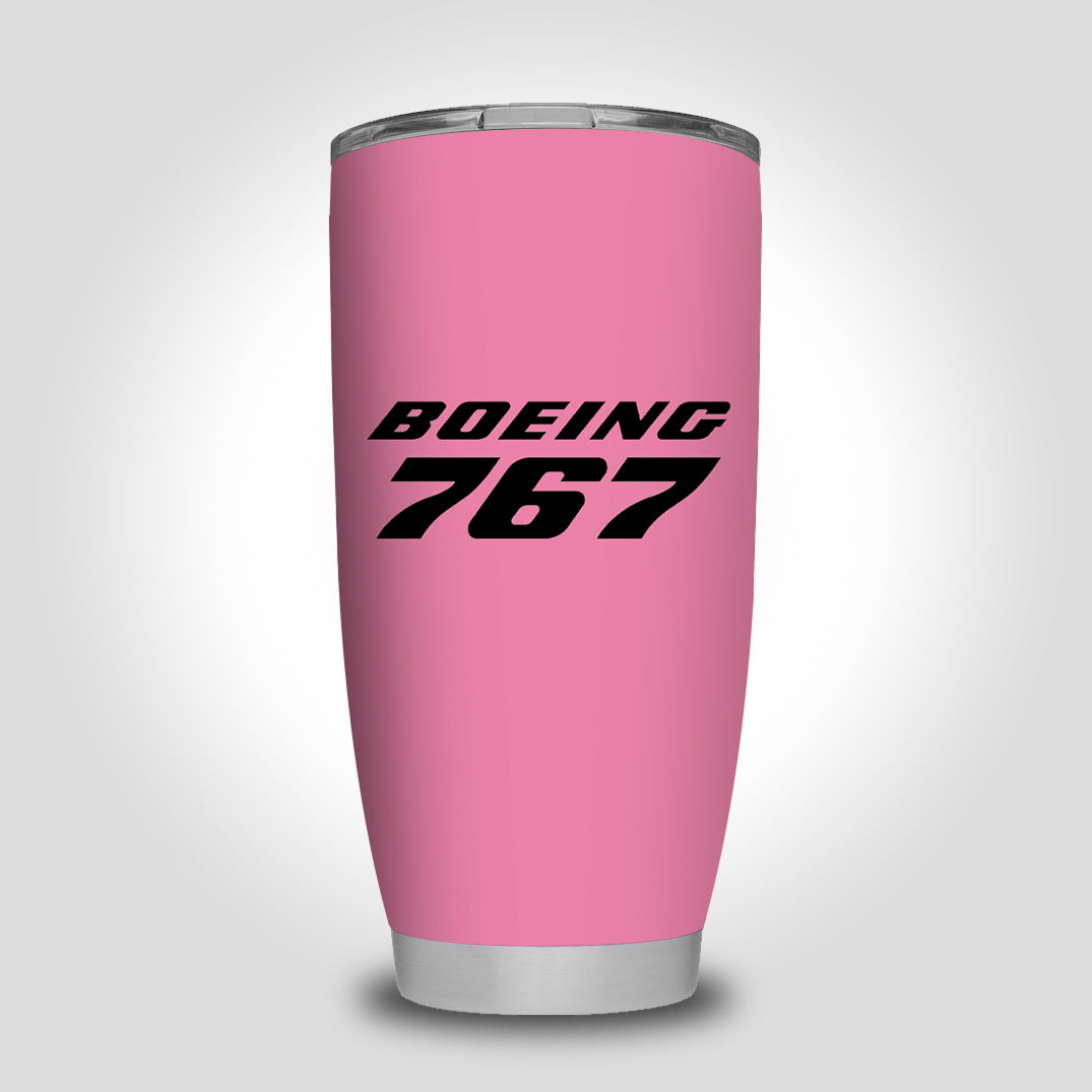 Boeing 767 & Text Designed Tumbler Travel Mugs