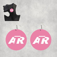 Thumbnail for ATR & Text Designed Wooden Drop Earrings