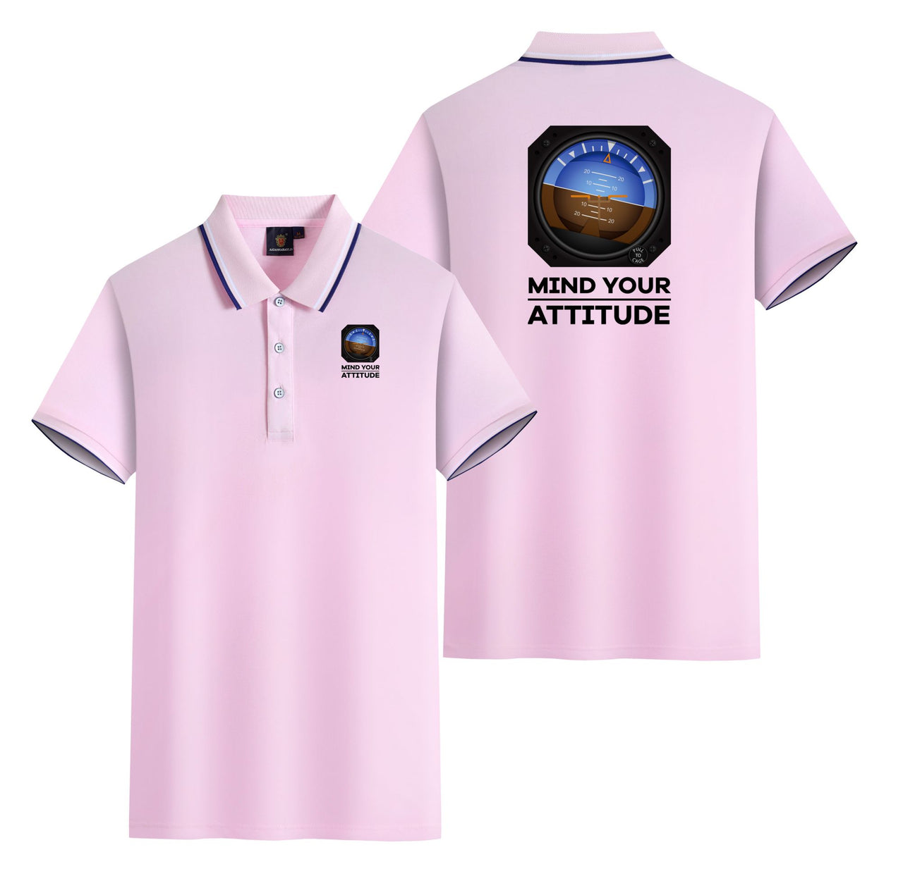 Mind Your Attitude Designed Stylish Polo T-Shirts (Double-Side)