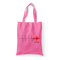 Thumbnail for Aviation Heartbeats Designed Tote Bags