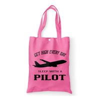 Thumbnail for Get High Every Day Sleep With A Pilot Designed Tote Bags