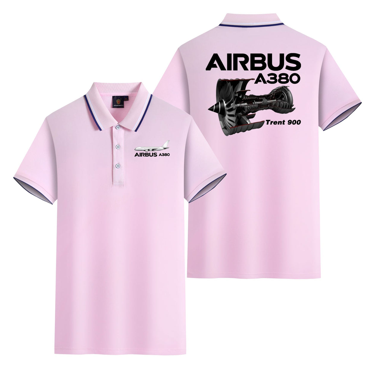 Airbus A380 & Trent 900 Engine Designed Stylish Polo T-Shirts (Double-Side)