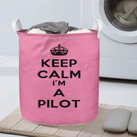 Thumbnail for Keep Calm I'm a Pilot Designed Laundry Baskets