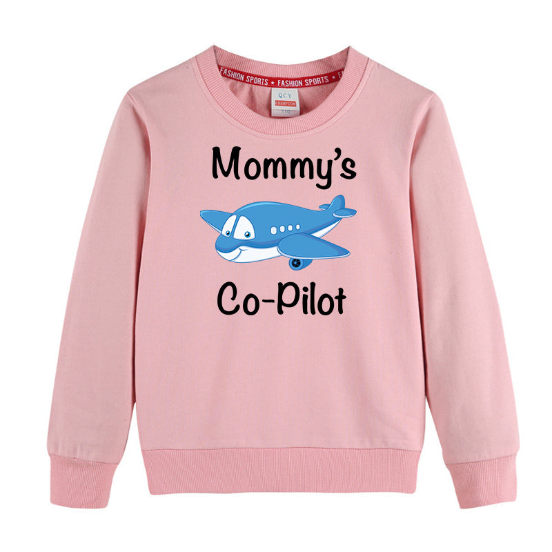 Mommy's Co-Pilot (Jet Airplane) Designed "CHILDREN" Sweatshirts