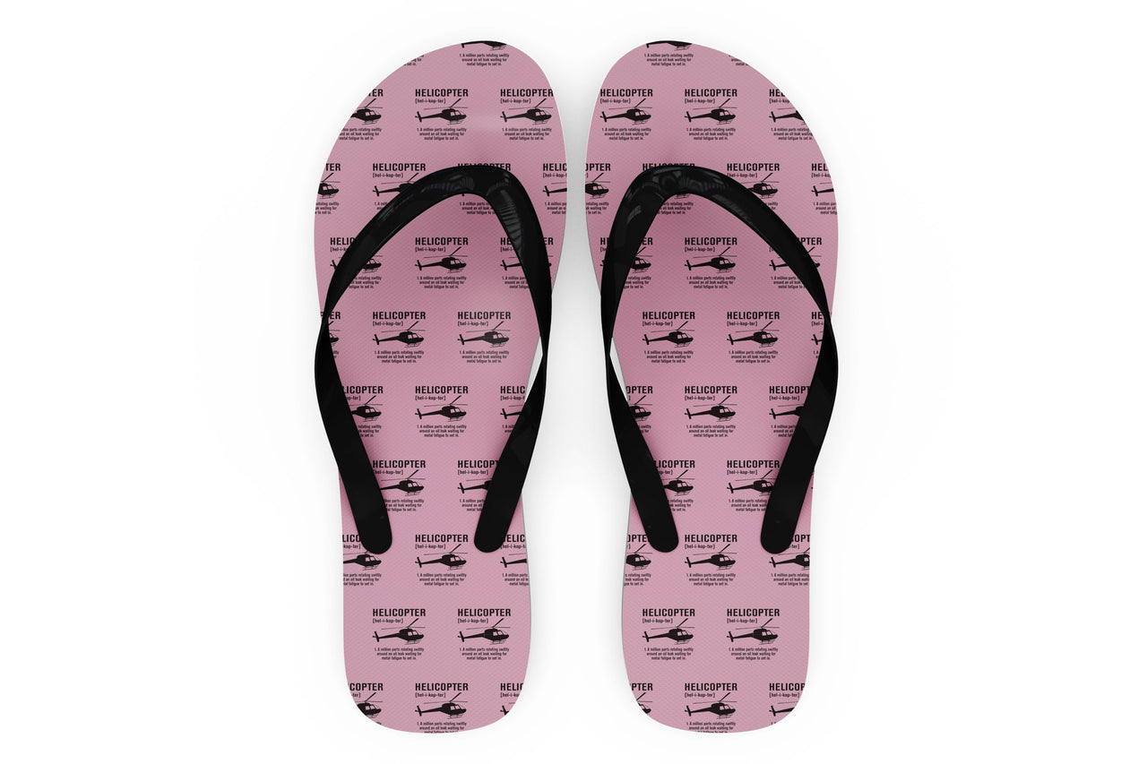Helicopter [Noun] Designed Slippers (Flip Flops)