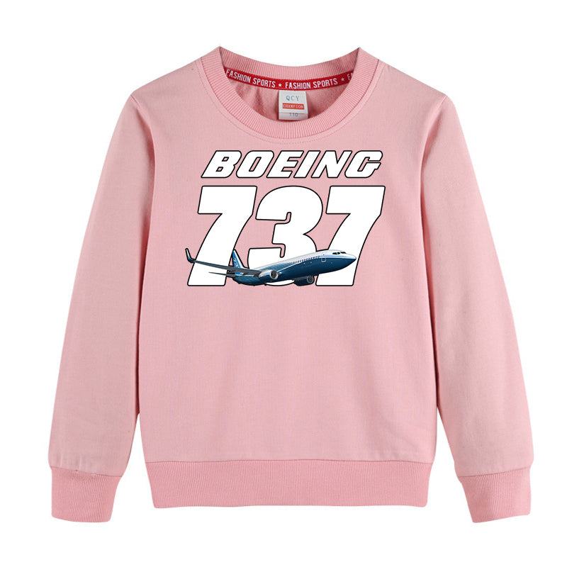 Super Boeing 737+Text Designed "CHILDREN" Sweatshirts