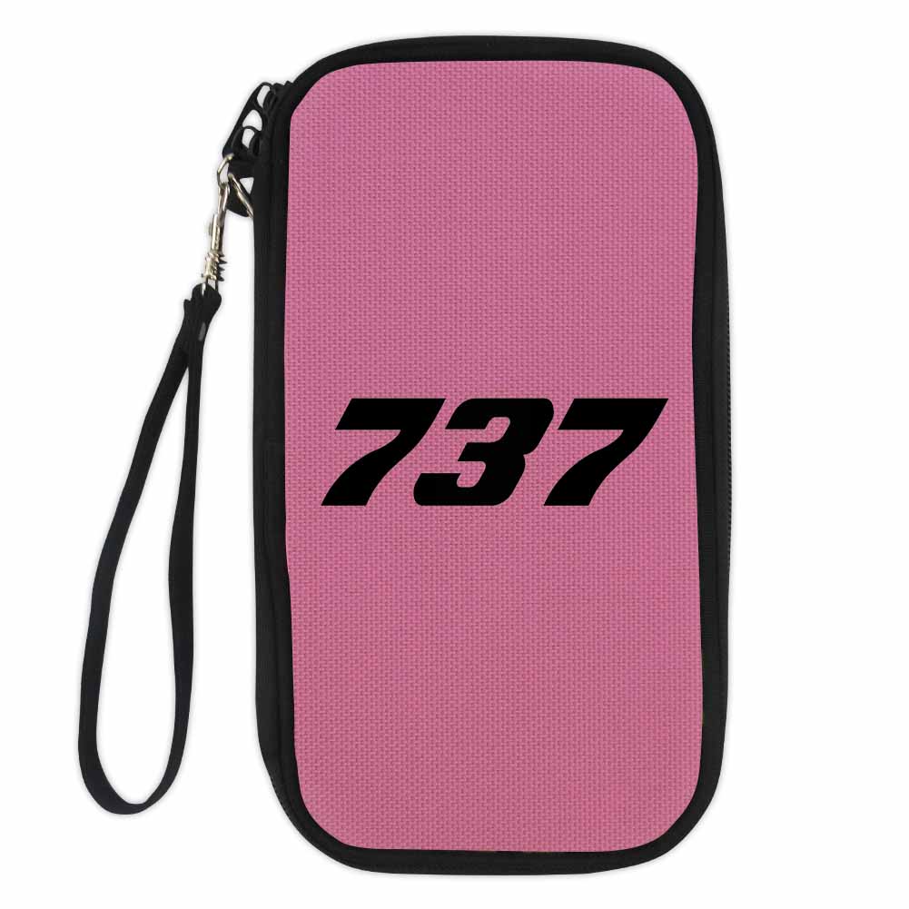 737 Flat Text Designed Travel Cases & Wallets