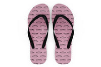 Thumbnail for Flying All Around The World Designed Slippers (Flip Flops)