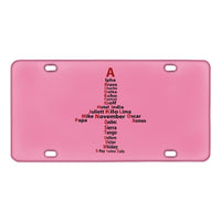 Thumbnail for Airplane Shape Aviation Alphabet Designed Metal (License) Plates