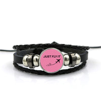 Thumbnail for Just Fly It Designed Leather Bracelets