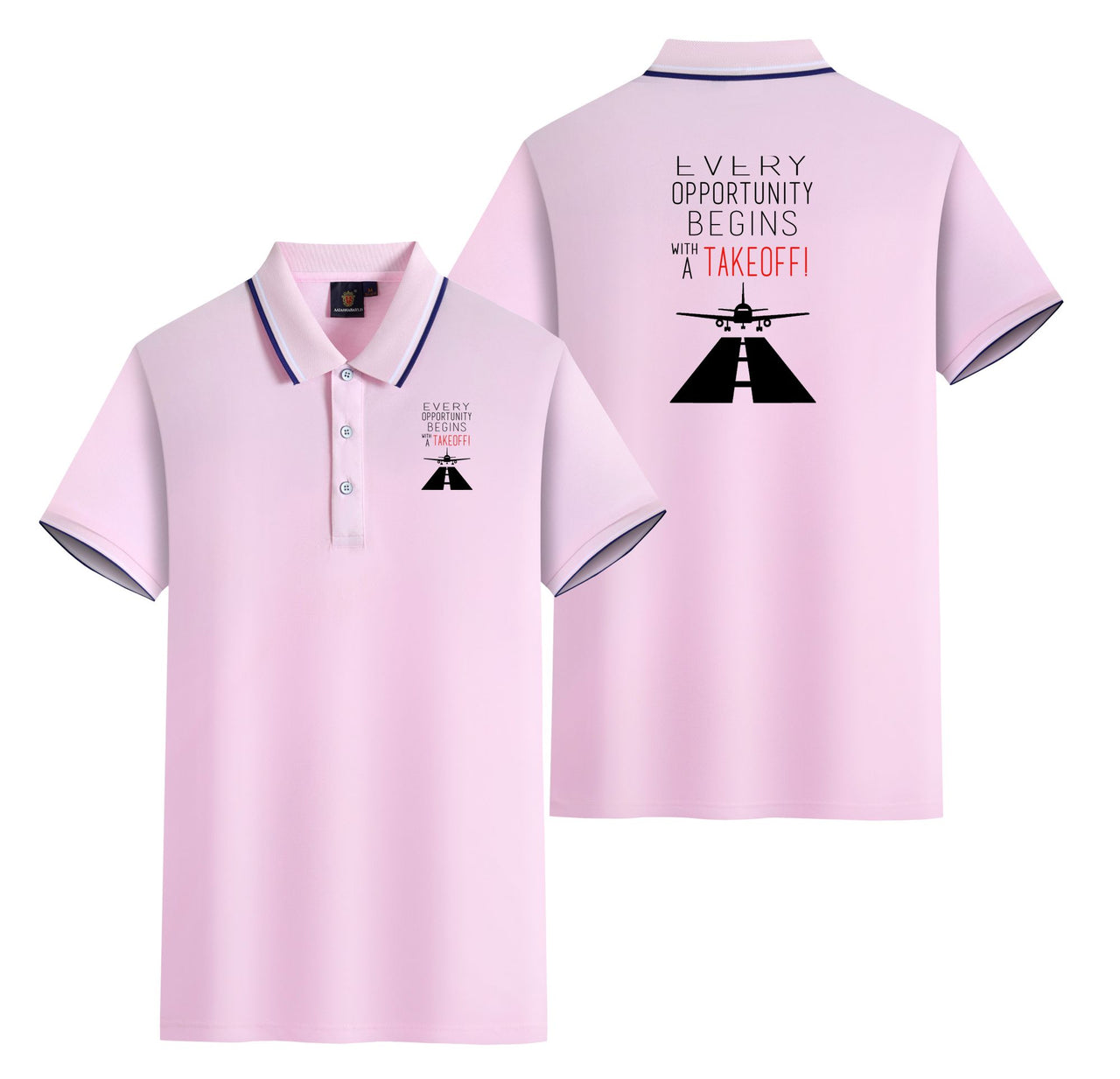 Every Opportunity Designed Stylish Polo T-Shirts (Double-Side)