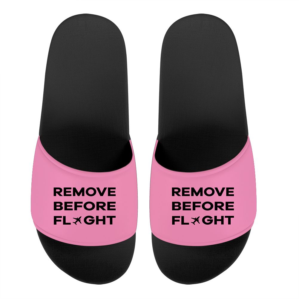 Remove Before Flight Designed Sport Slippers