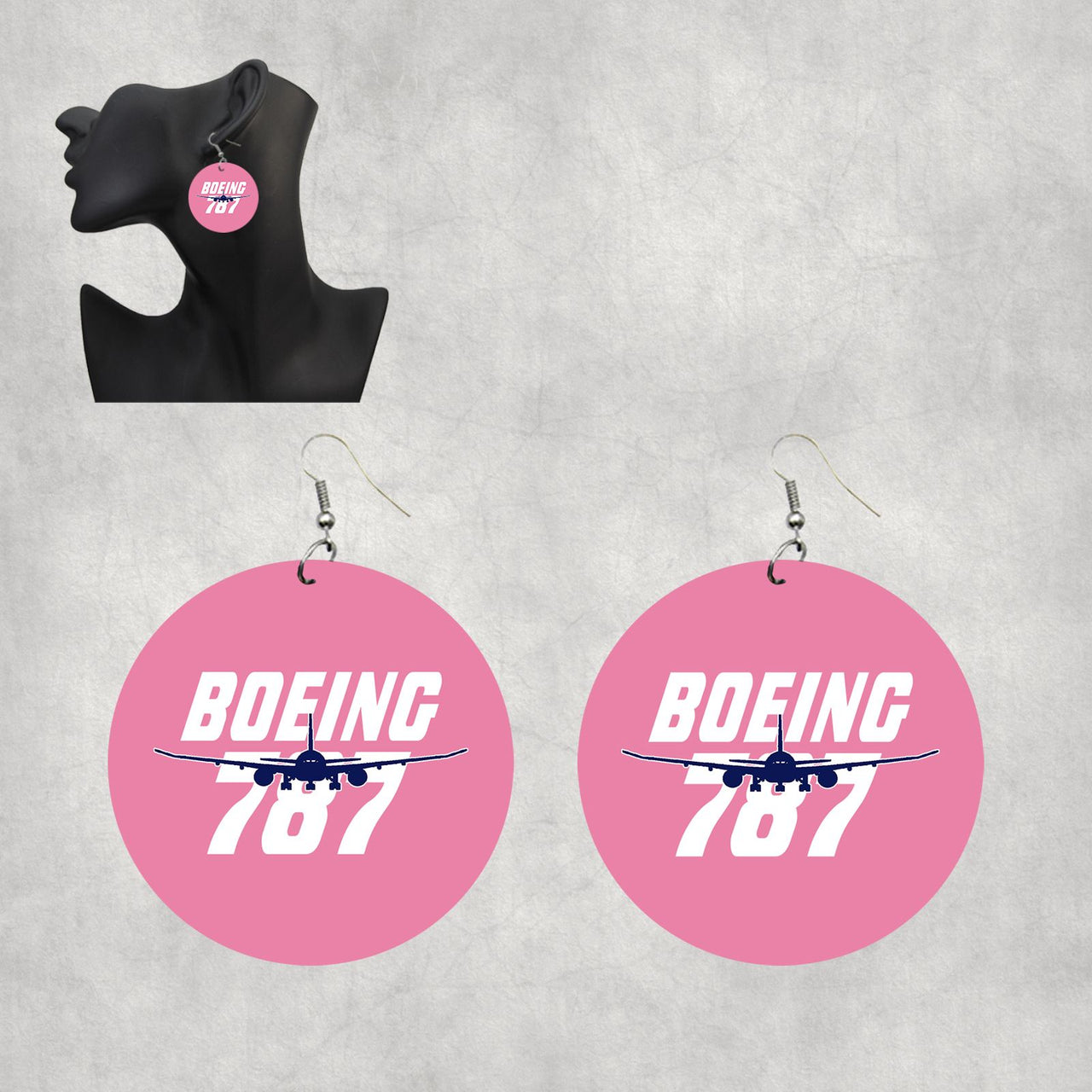 Amazing Boeing 787 Designed Wooden Drop Earrings