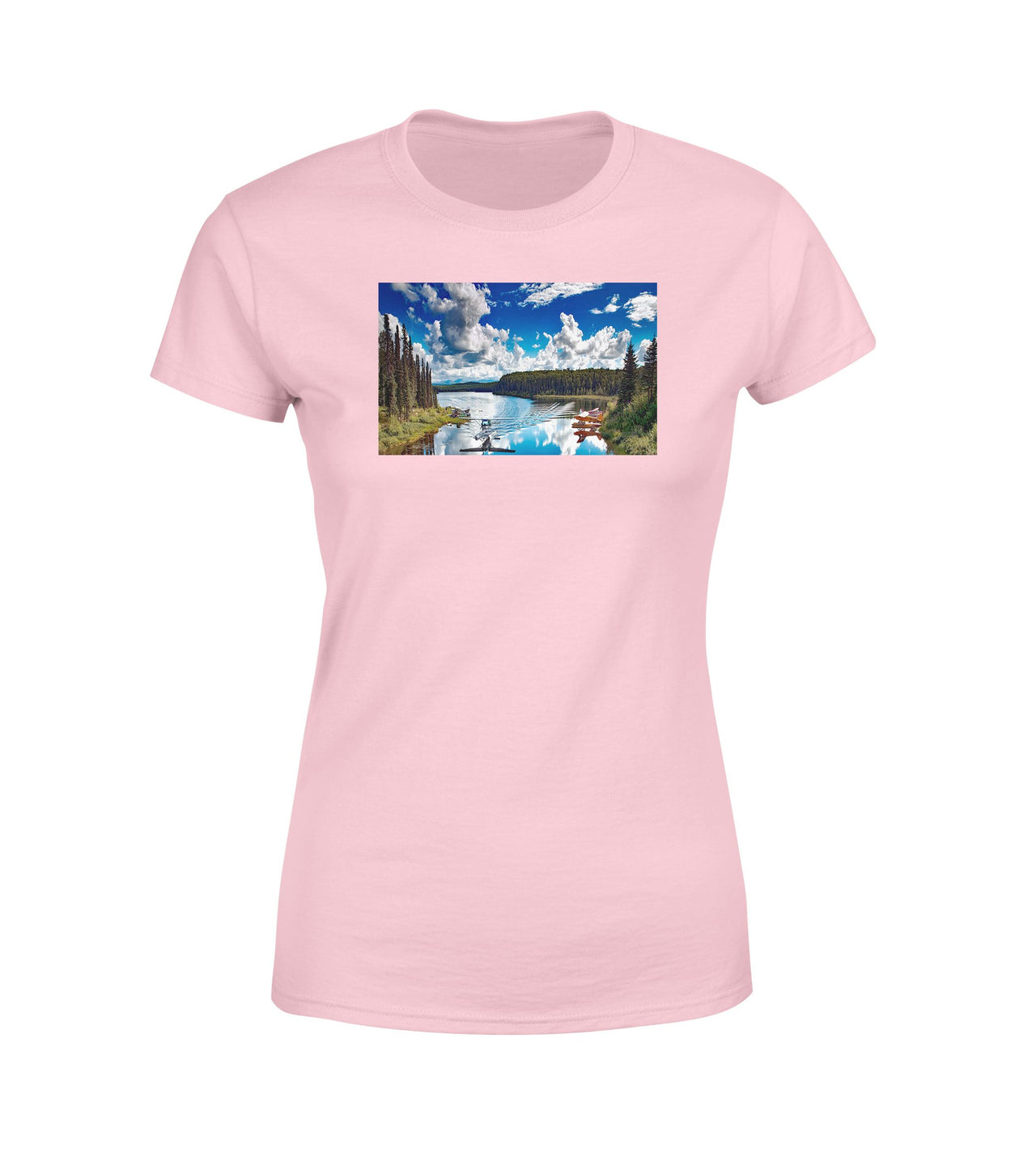 Amazing Scenary & Sea Planes Designed Women T-Shirts