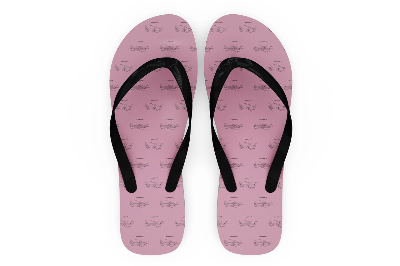 How Planes Fly Designed Slippers (Flip Flops)