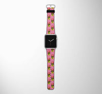 Thumbnail for Flat Colourful 737 Designed Leather Apple Watch Straps