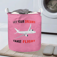 Thumbnail for Let Your Dreams Take Flight Designed Laundry Baskets