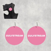 Thumbnail for Gulfstream & Text Designed Wooden Drop Earrings