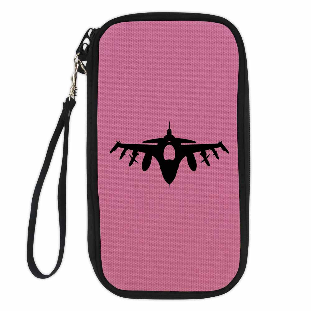 Fighter Jet 16 Silhouette Designed Travel Cases & Wallets