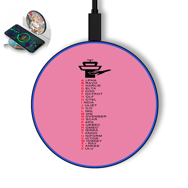 Aviation Alphabet Designed Wireless Chargers