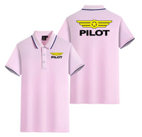 Thumbnail for Pilot & Badge Designed Stylish Polo T-Shirts (Double-Side)