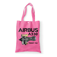 Thumbnail for Airbus A330 & Trent 700 Engine Designed Tote Bags